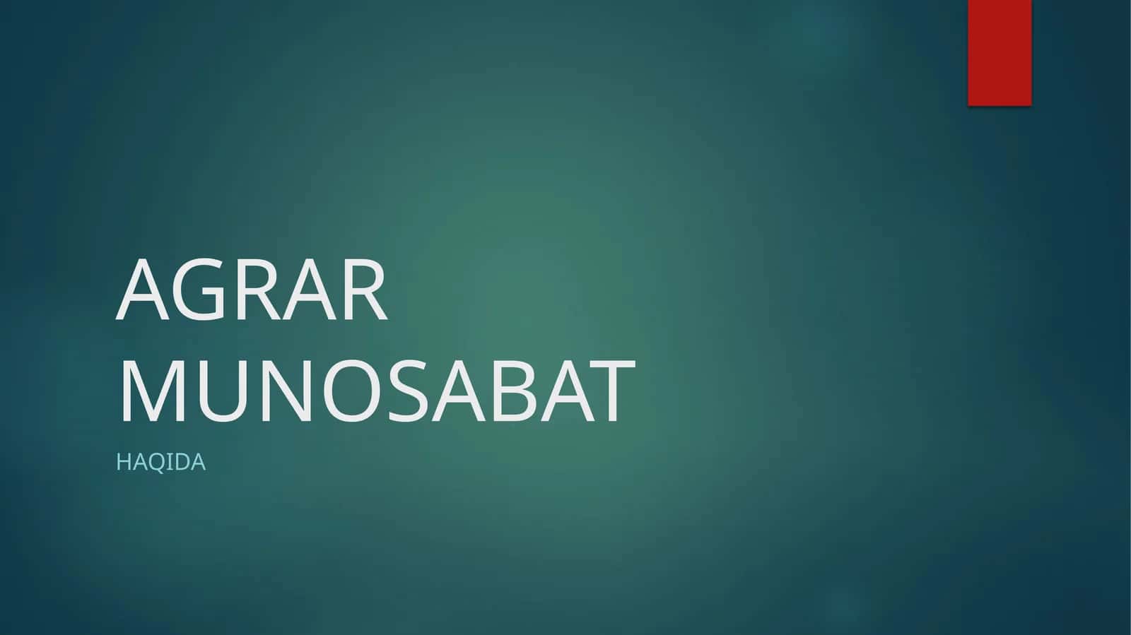 Agrar munosabatlar