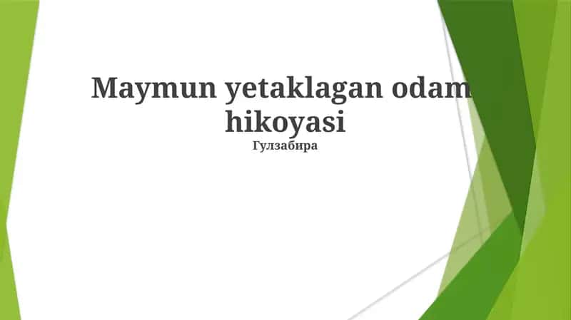 Maymun yetaklagan odam hikoyasi