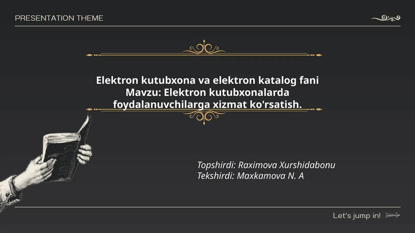 Elektron kutubxona va elektron katalog fani