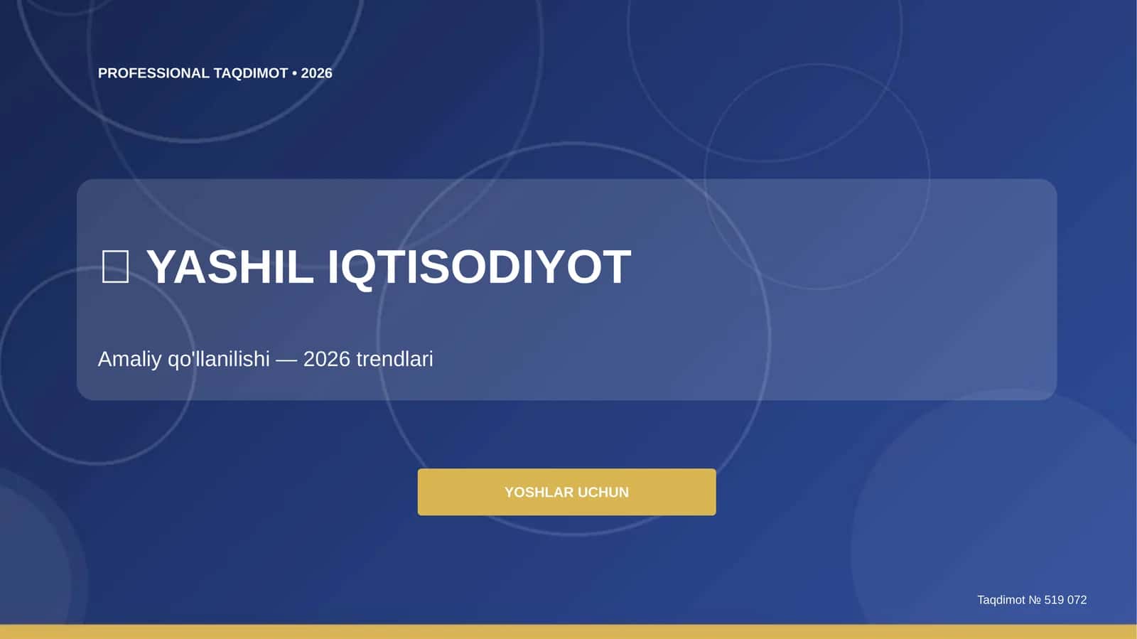 Yashil iqtisodiyot: amaliy qo'llanilishi (2026 trendlari)