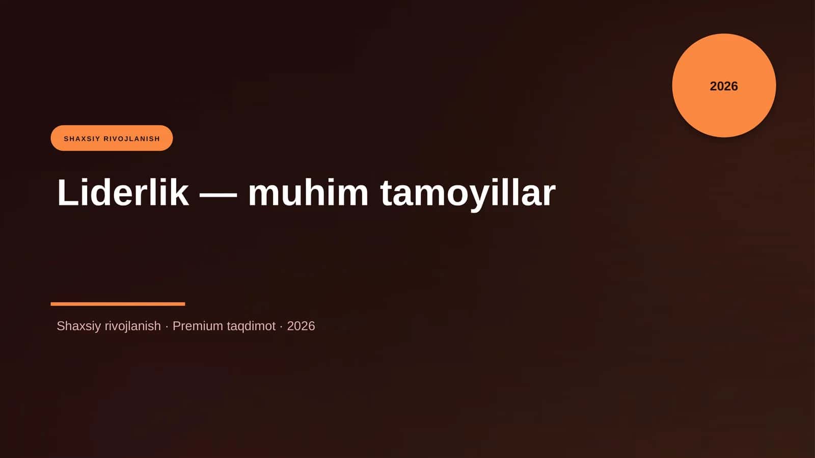 Liderlik — muhim tamoyillar