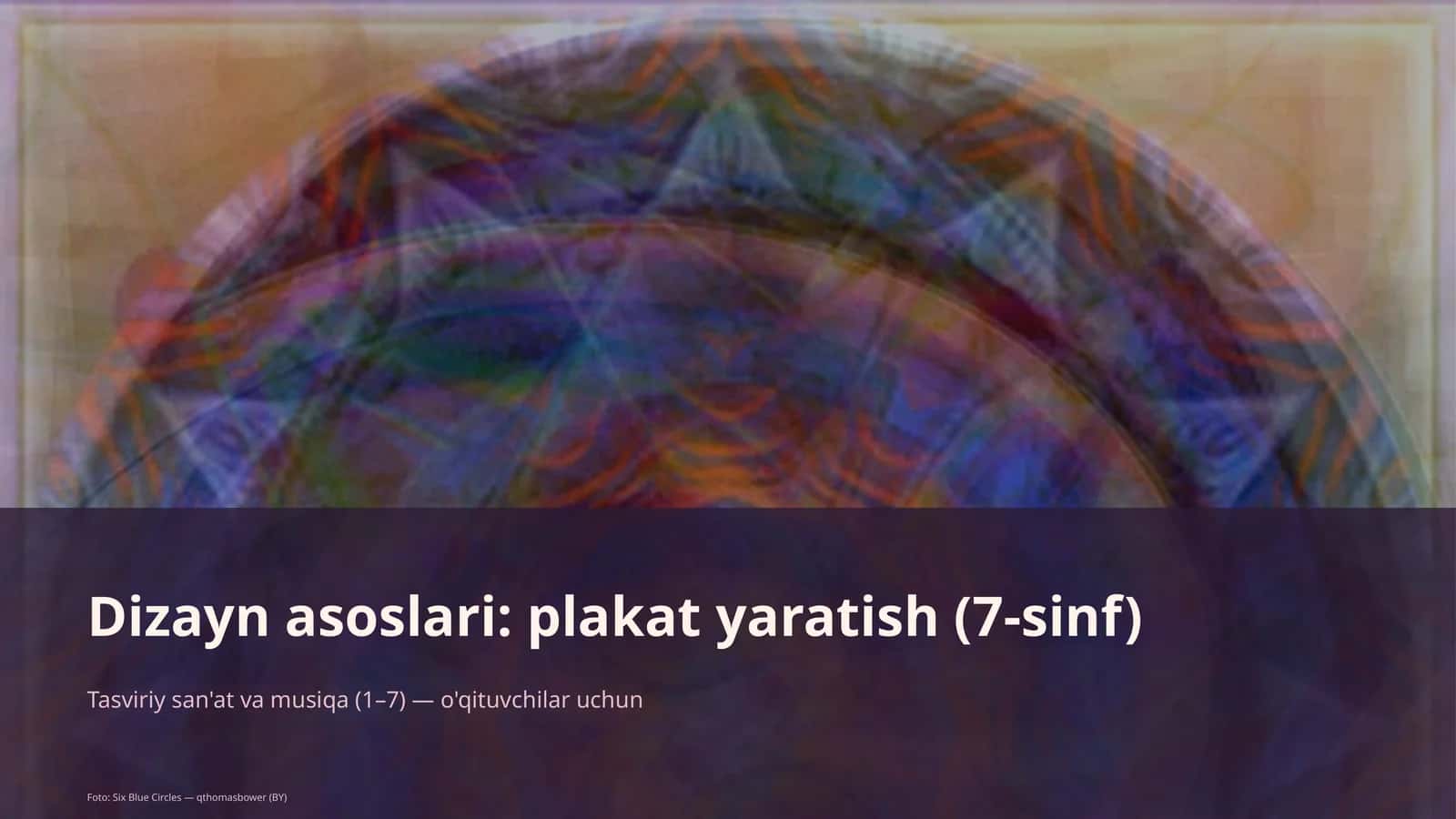 Dizayn asoslari: plakat yaratish (7-sinf)
