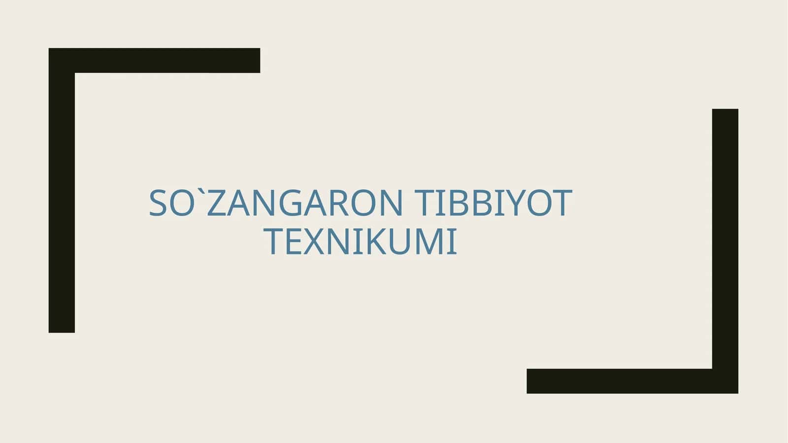 So`zangarontibbiyottexnikumi