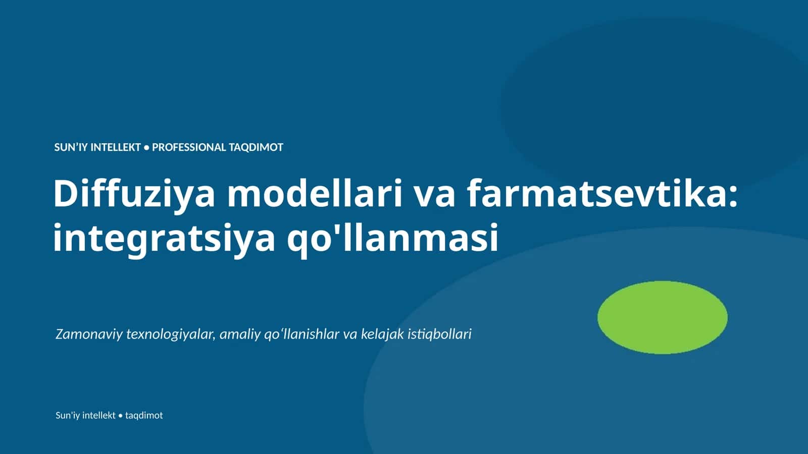 SUNʼIY INTELLEKT • PROFESSIONAL TAQDIMOT