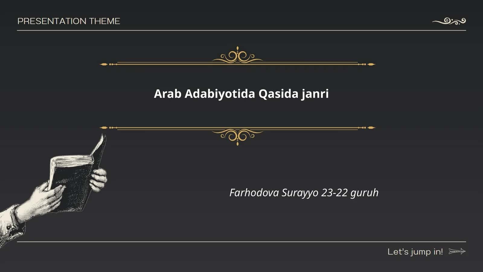 Arab Adabiyotida Qasida janri