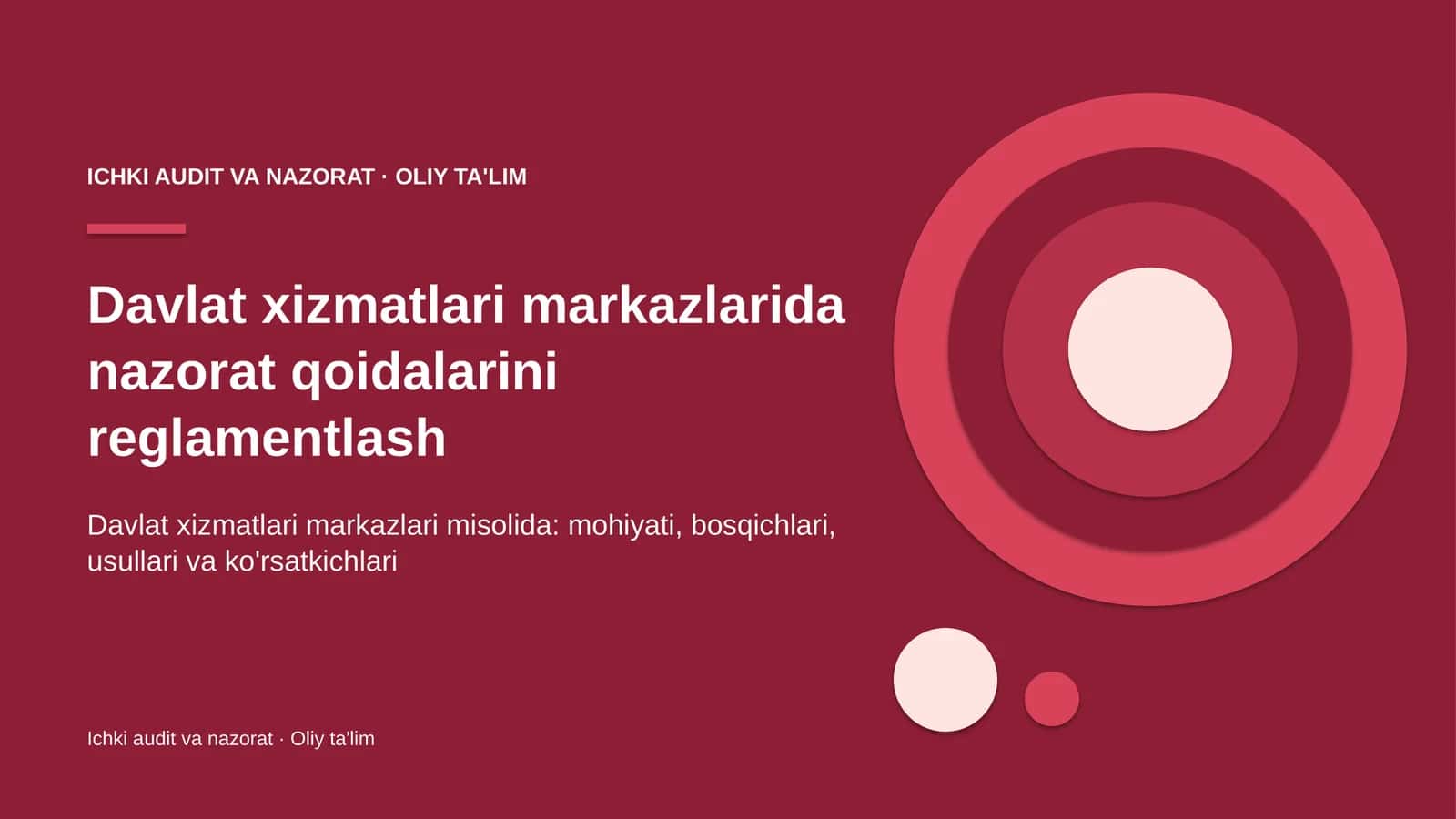 Davlat xizmatlari markazlarida nazorat qoidalarini reglamentlash