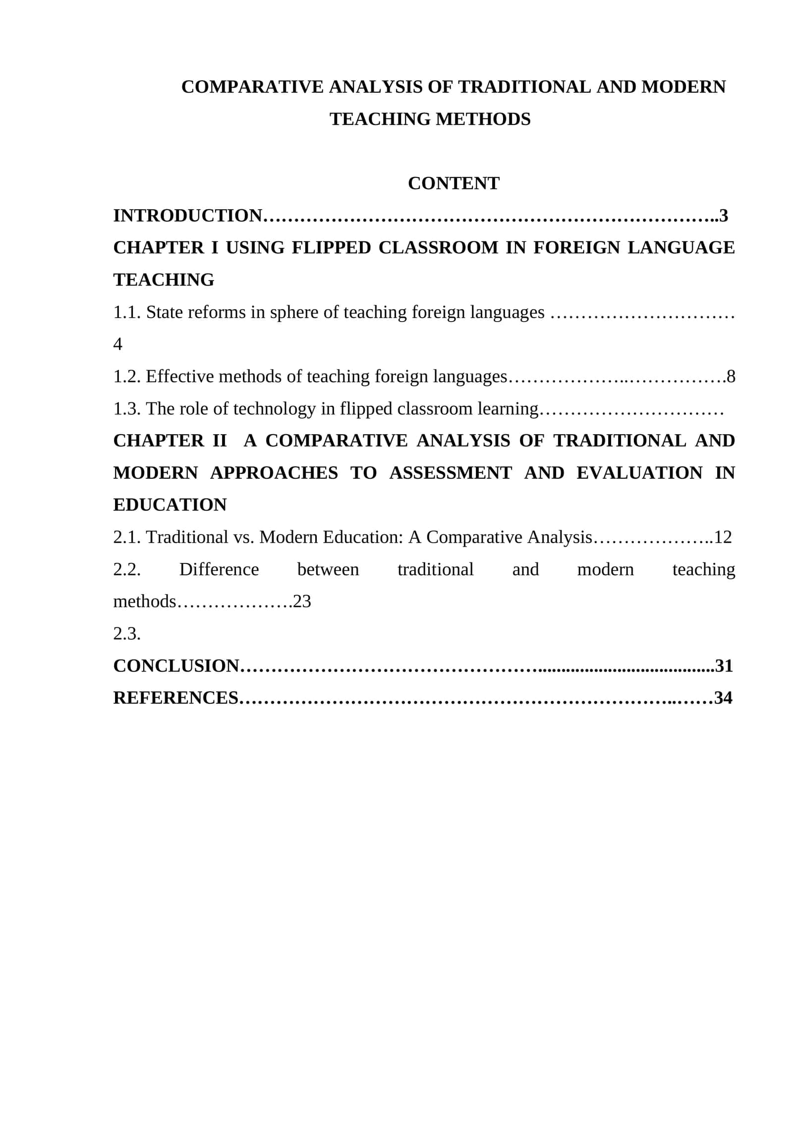 Comparative Analysis of Traditional and Modern Teaching Methods