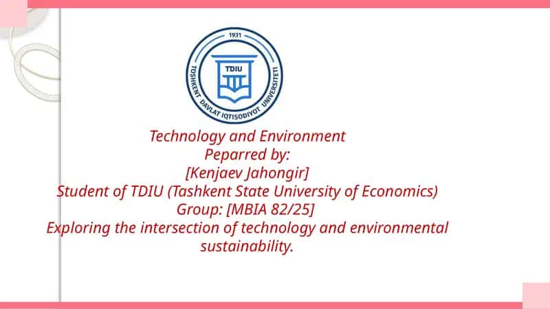 technology and environment