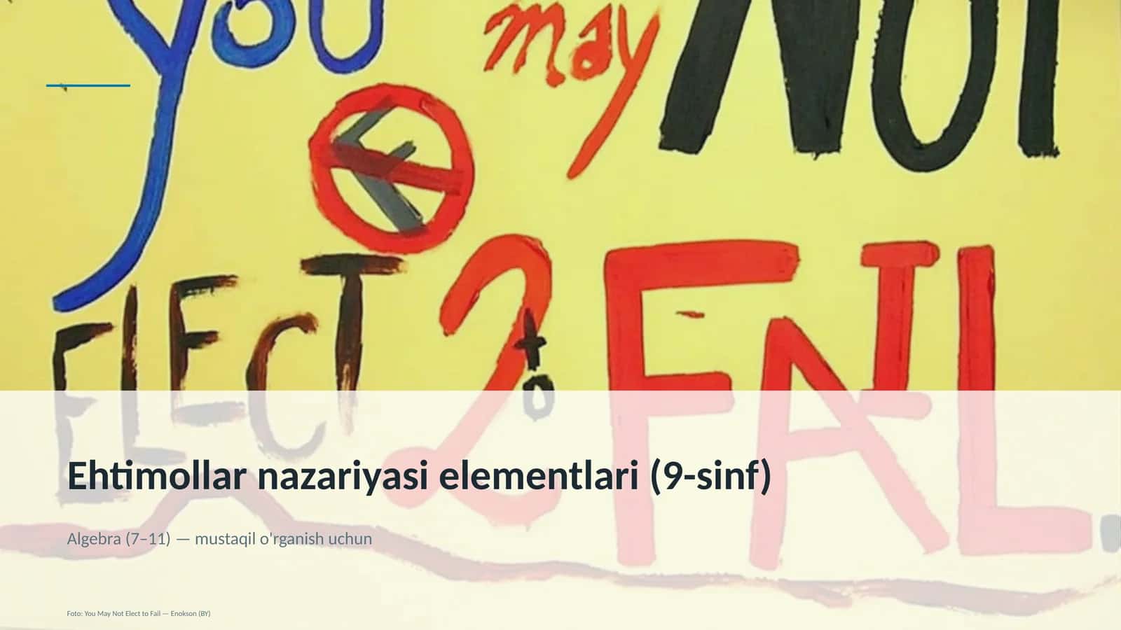 Ehtimollar nazariyasi elementlari (9-sinf)