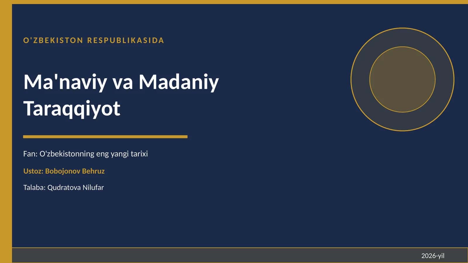Mustaqillik va Milliy Ma'naviyatni Tiklash