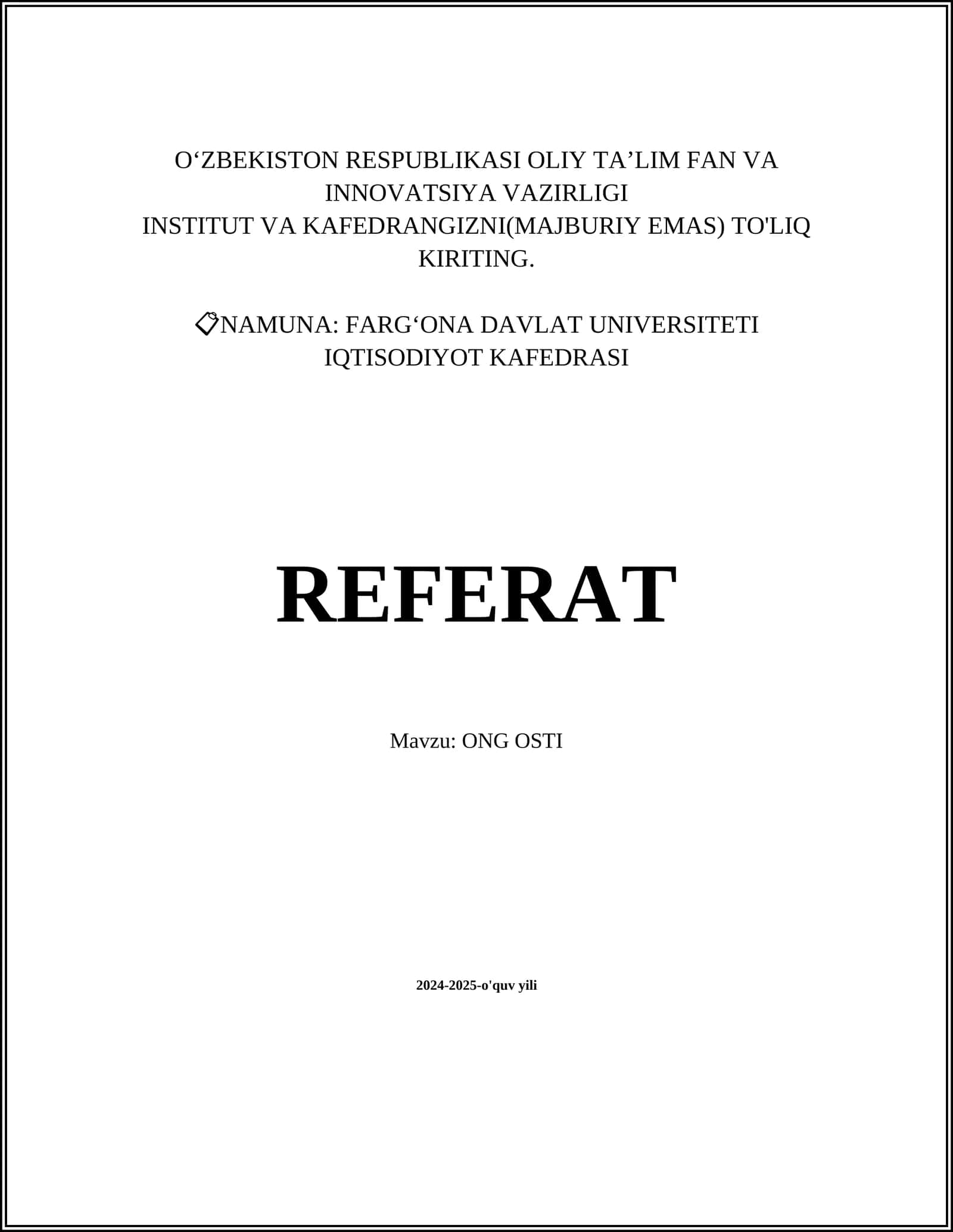 ONG OSTI