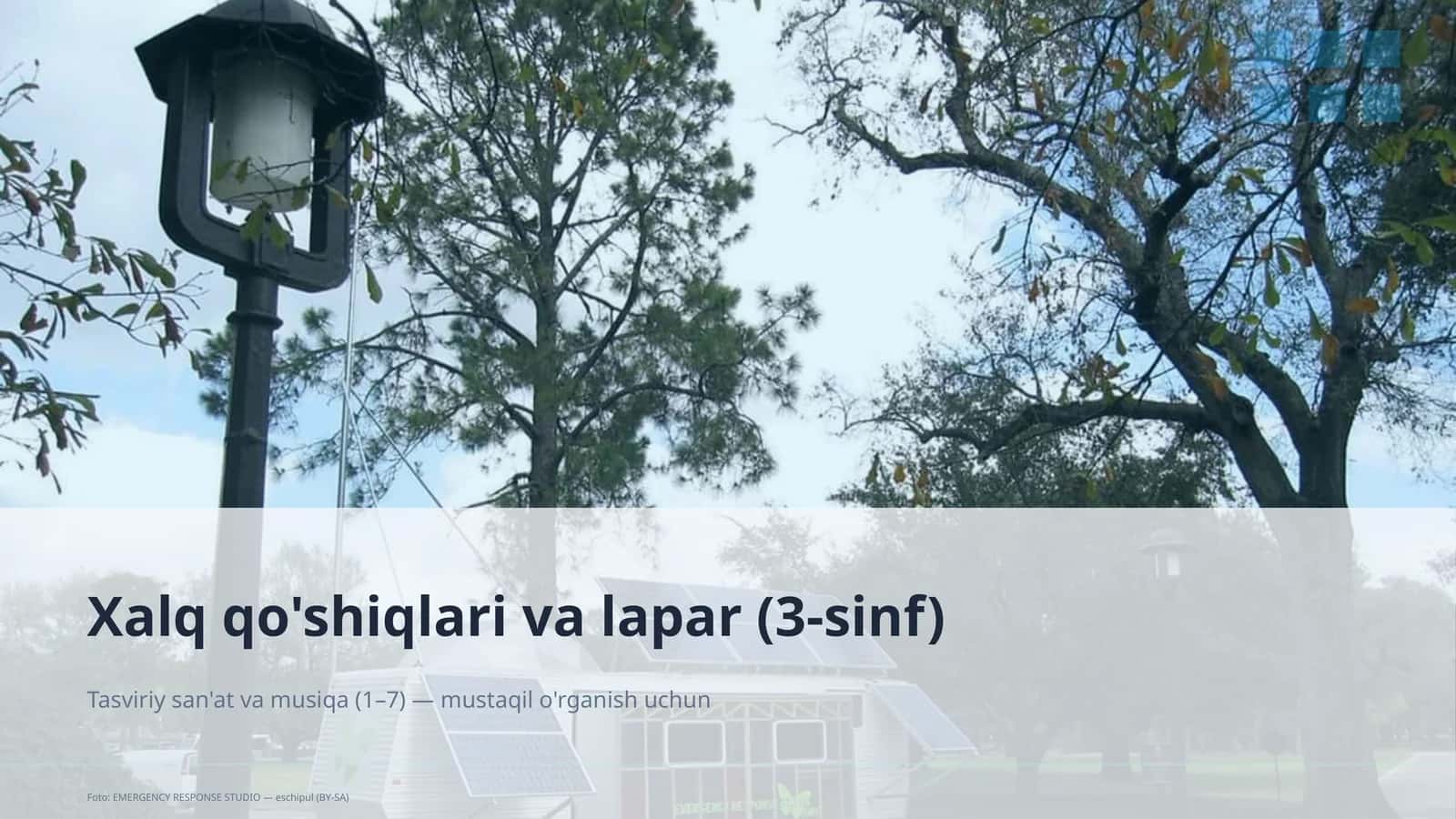 Xalq qo'shiqlari va lapar (3-sinf)
