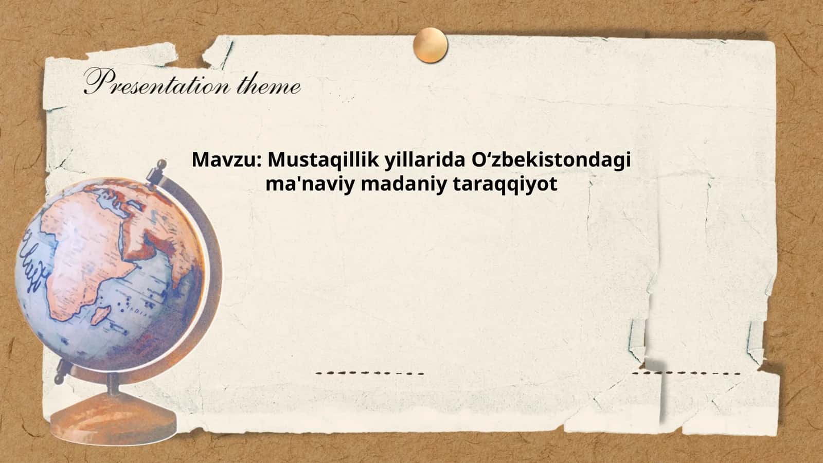 Mustaqillik yillarida Oʻzbekistondagi ma'naviy madaniy taraqqiyot