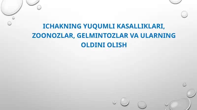 Yuqumli kasalliklar