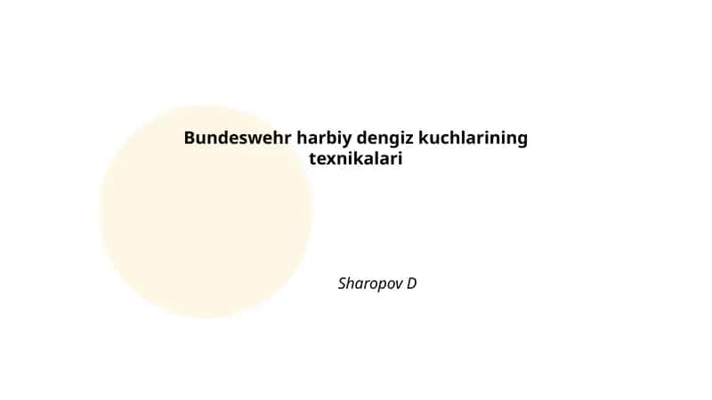 Bundeswehr harbiy dengiz kuchlarining texnikalari