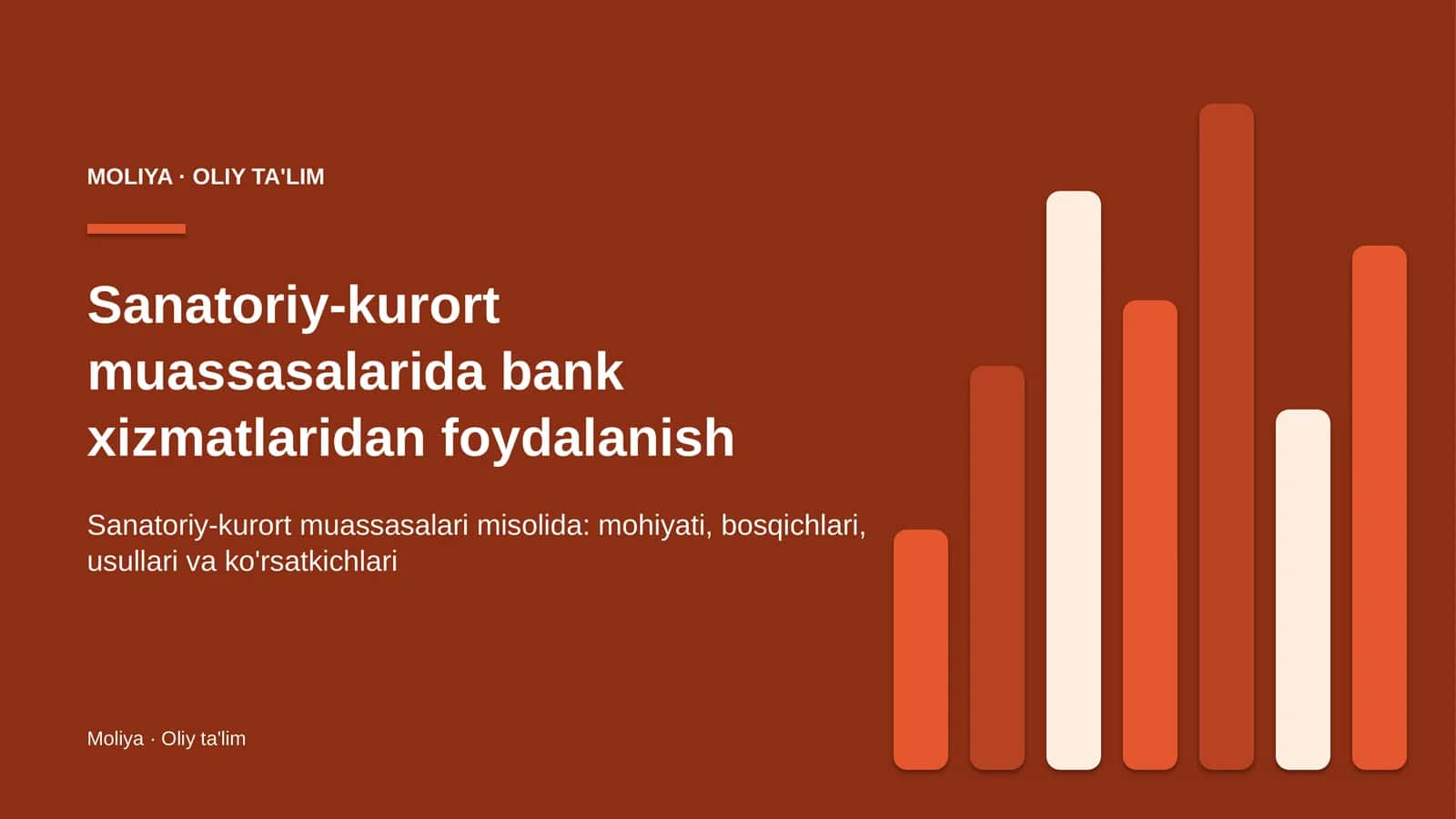 Sanatoriy-kurort muassasalarida bank xizmatlaridan foydalanish