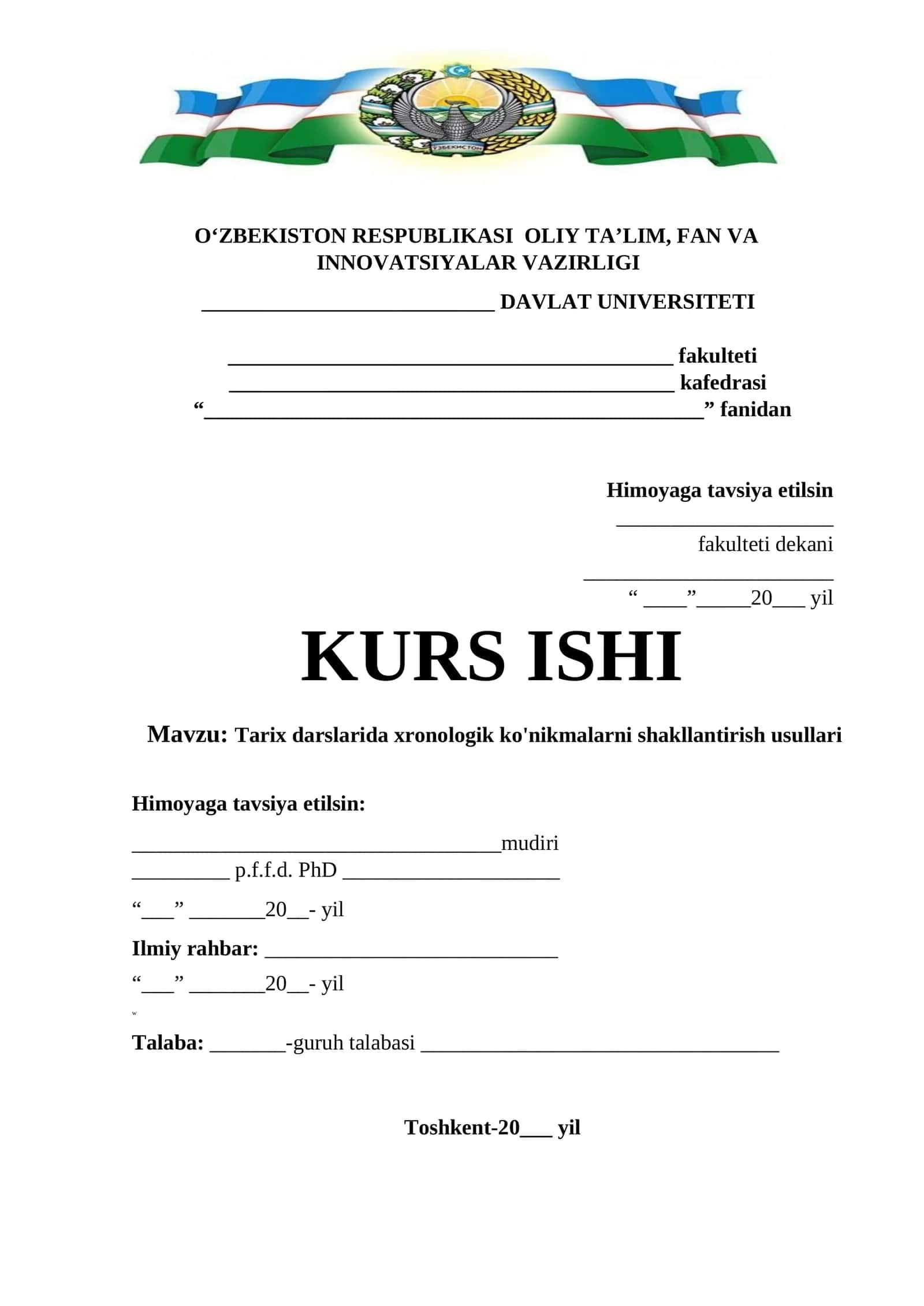 Tarix darslarida xronologik ko'nikmalarni shakllantirish usullari