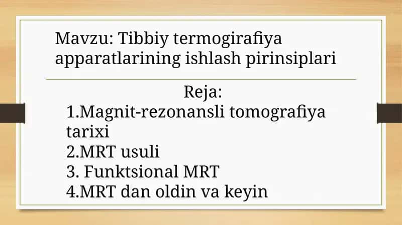Tibbiy termogirafiya apparatlarining ishlash pirinsiplari