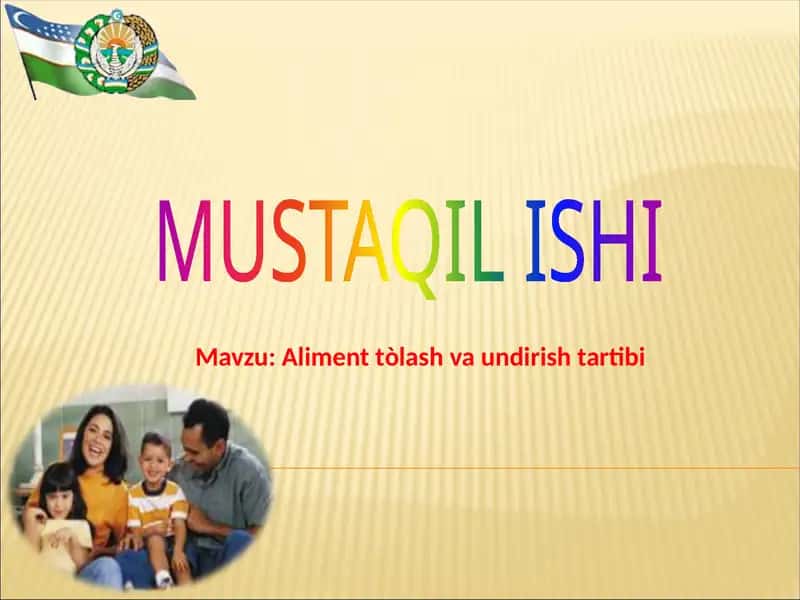 Aliment tòlash va undirish tartibi