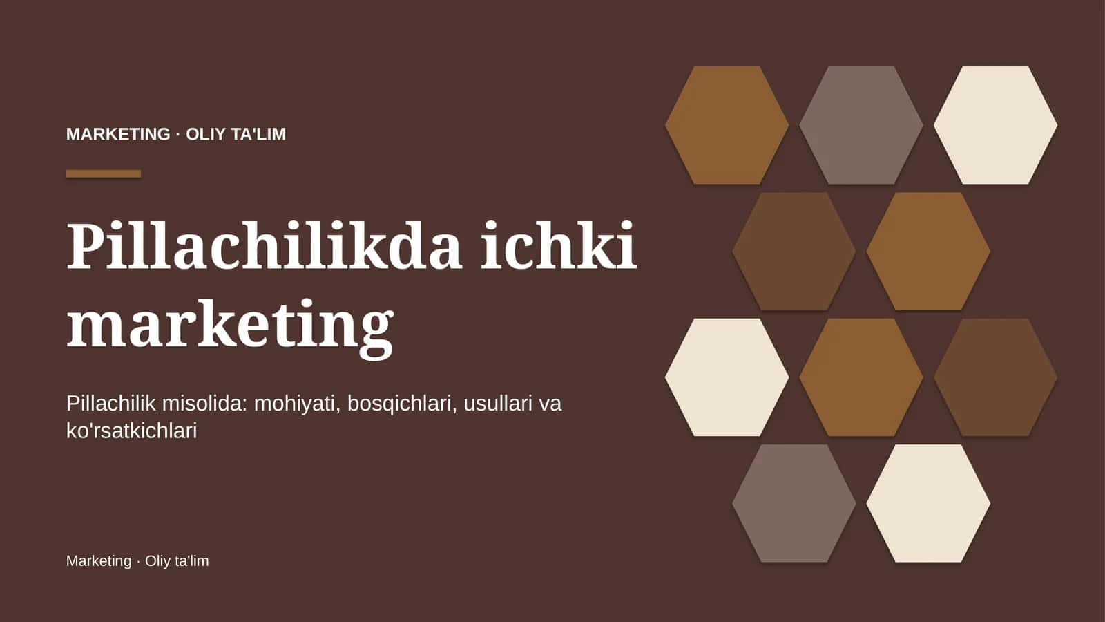 Pillachilikda ichki marketing