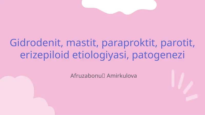 Gidrodenit va mastit