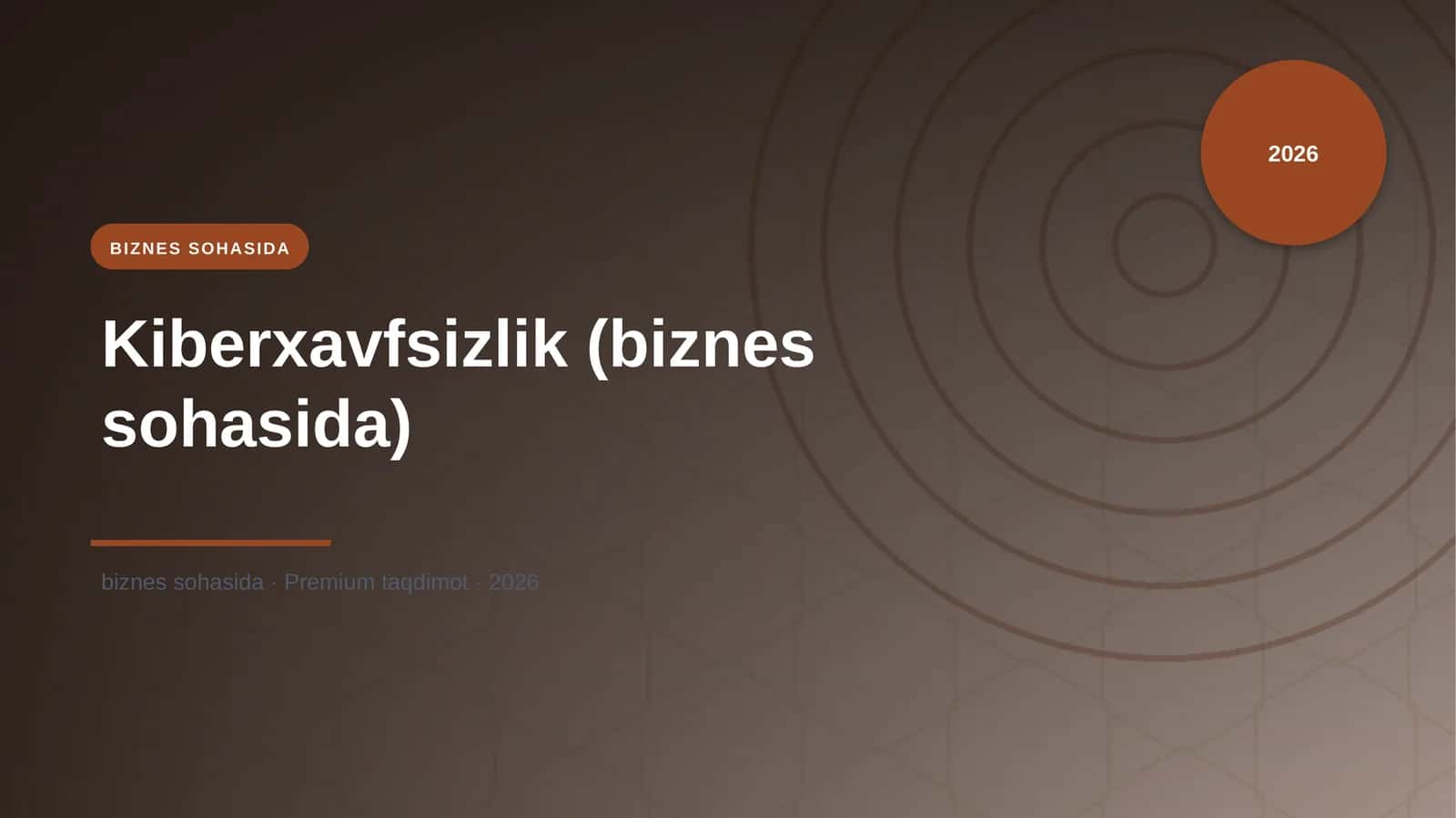 Kiberxavfsizlik (biznes sohasida)