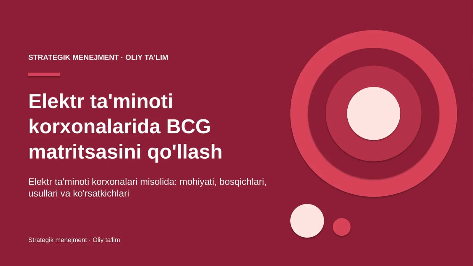 elektr ta'minoti korxonalarida bcg matritsasini qo'llash 6288