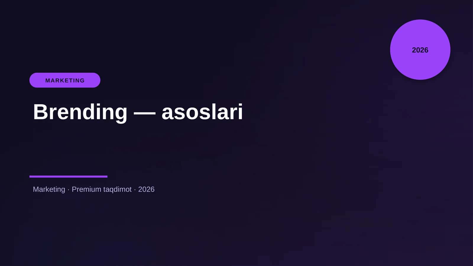 Brending — asoslari