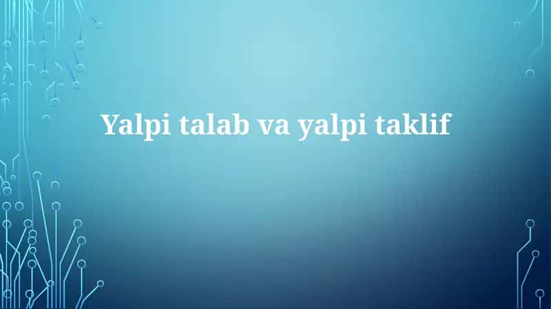 Agregat talab va taklif