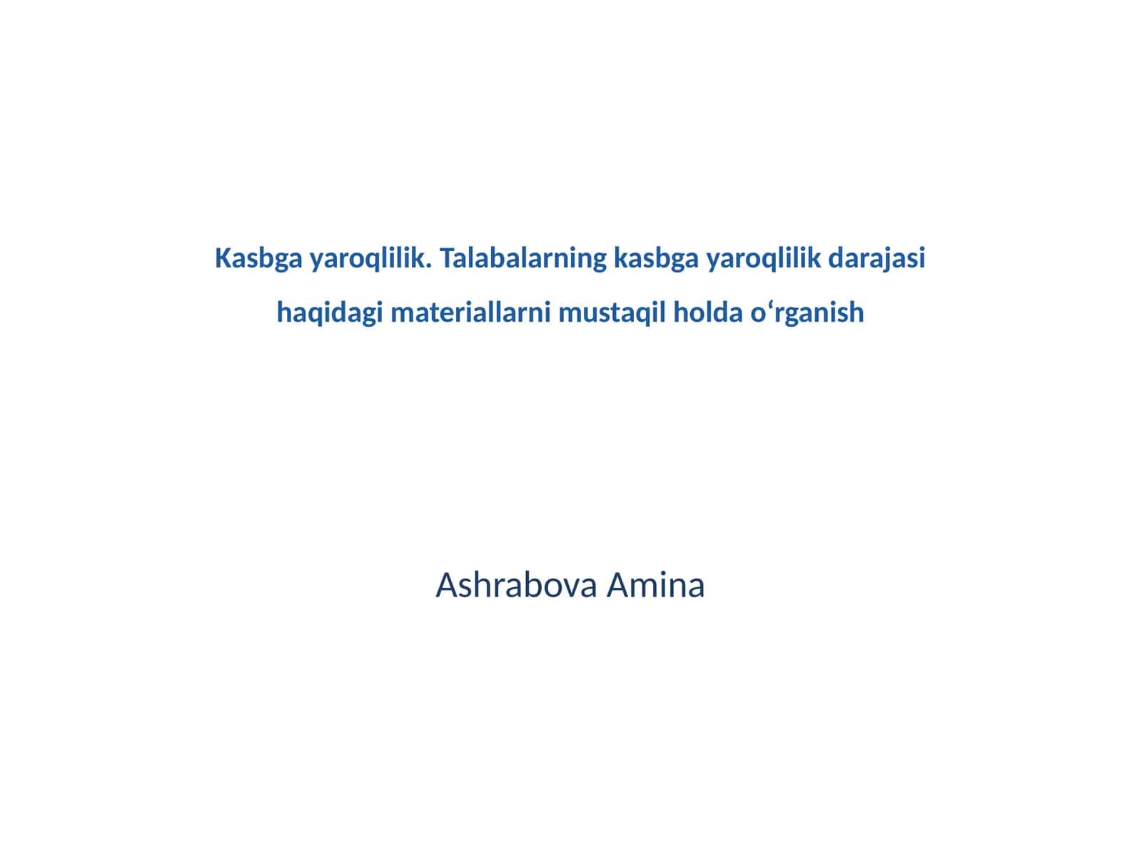 Kasbga yaroqlilik