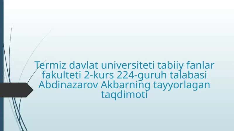 Umurtqalilar zoologiyasi fanining rivojlanish tarixi va uslublari sinfi.