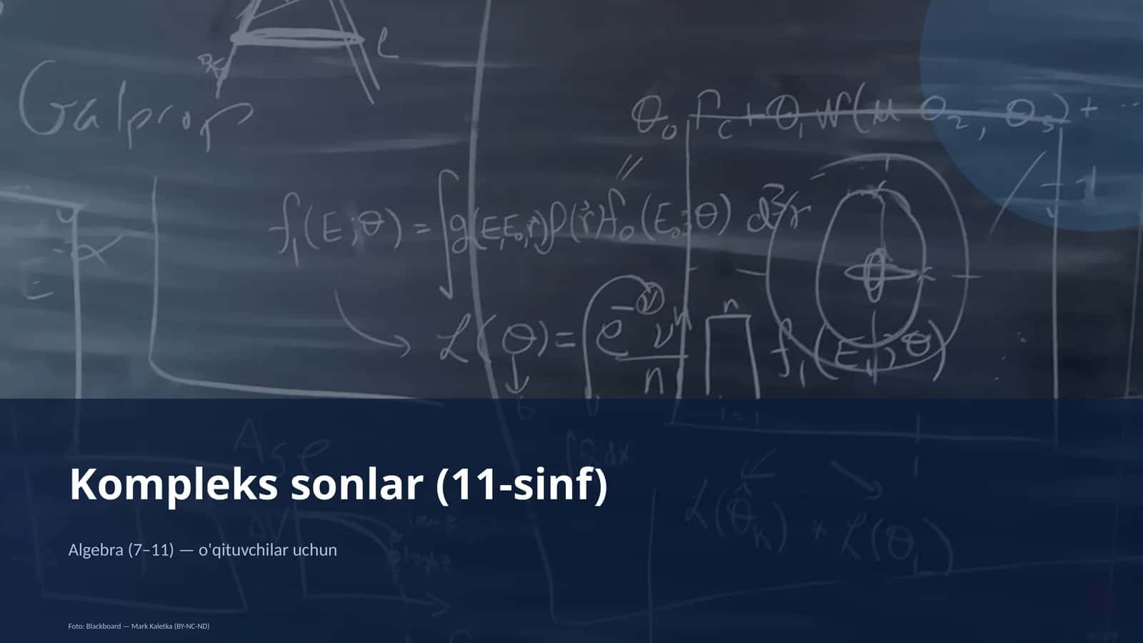 Kompleks sonlar (11-sinf)