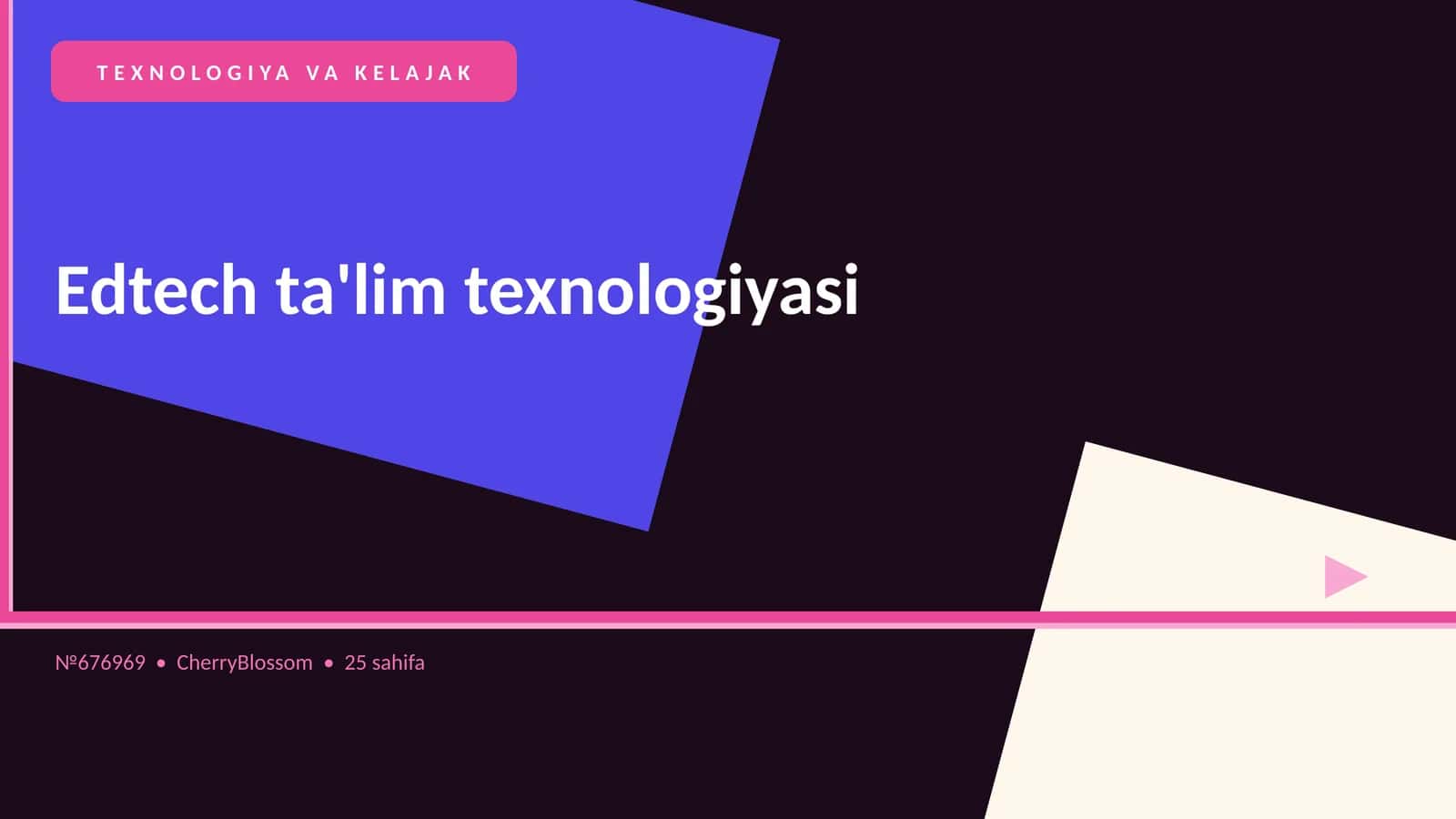 Edtech ta'lim texnologiyasi