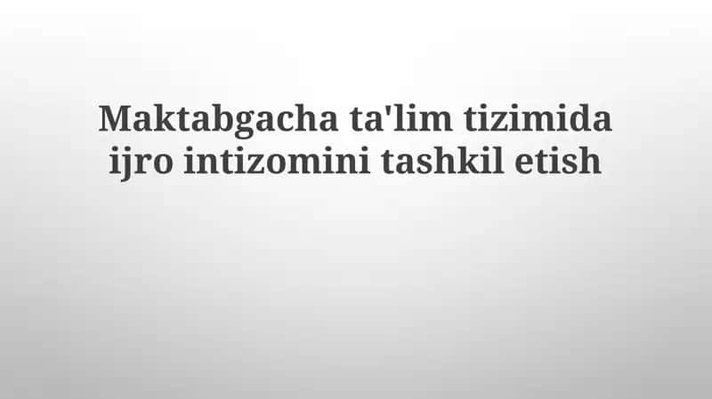 Ijro intizomi