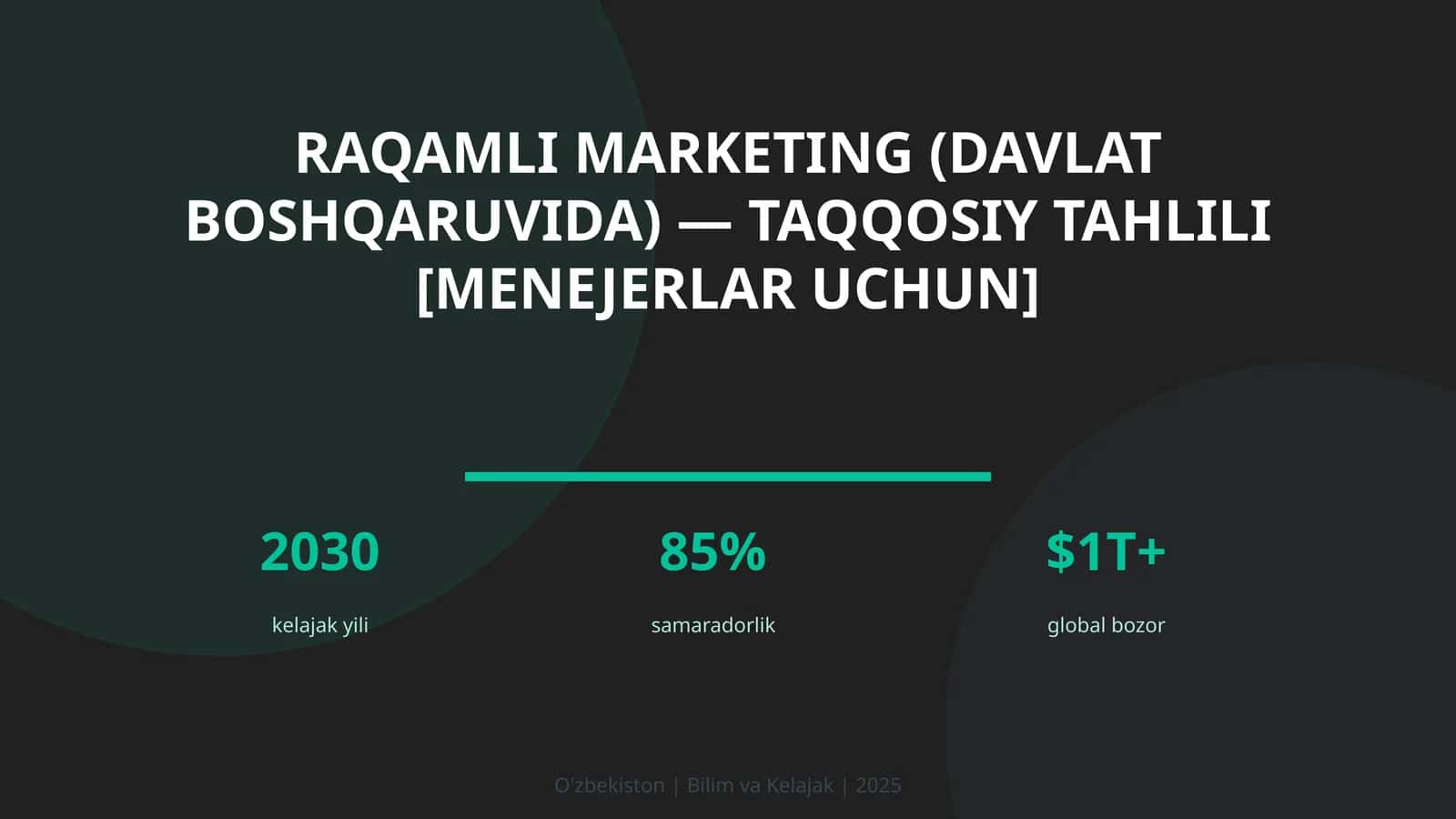 Raqamli marketing (davlat boshqaruvidagi) - taqqosiy tahlili [menejerlar uchun]