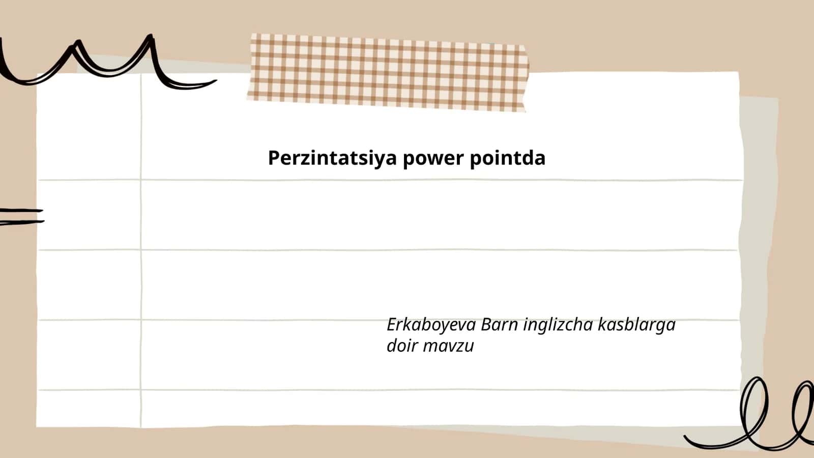 Erkaboyeva Barn inglizcha kasblarga doir mavzu