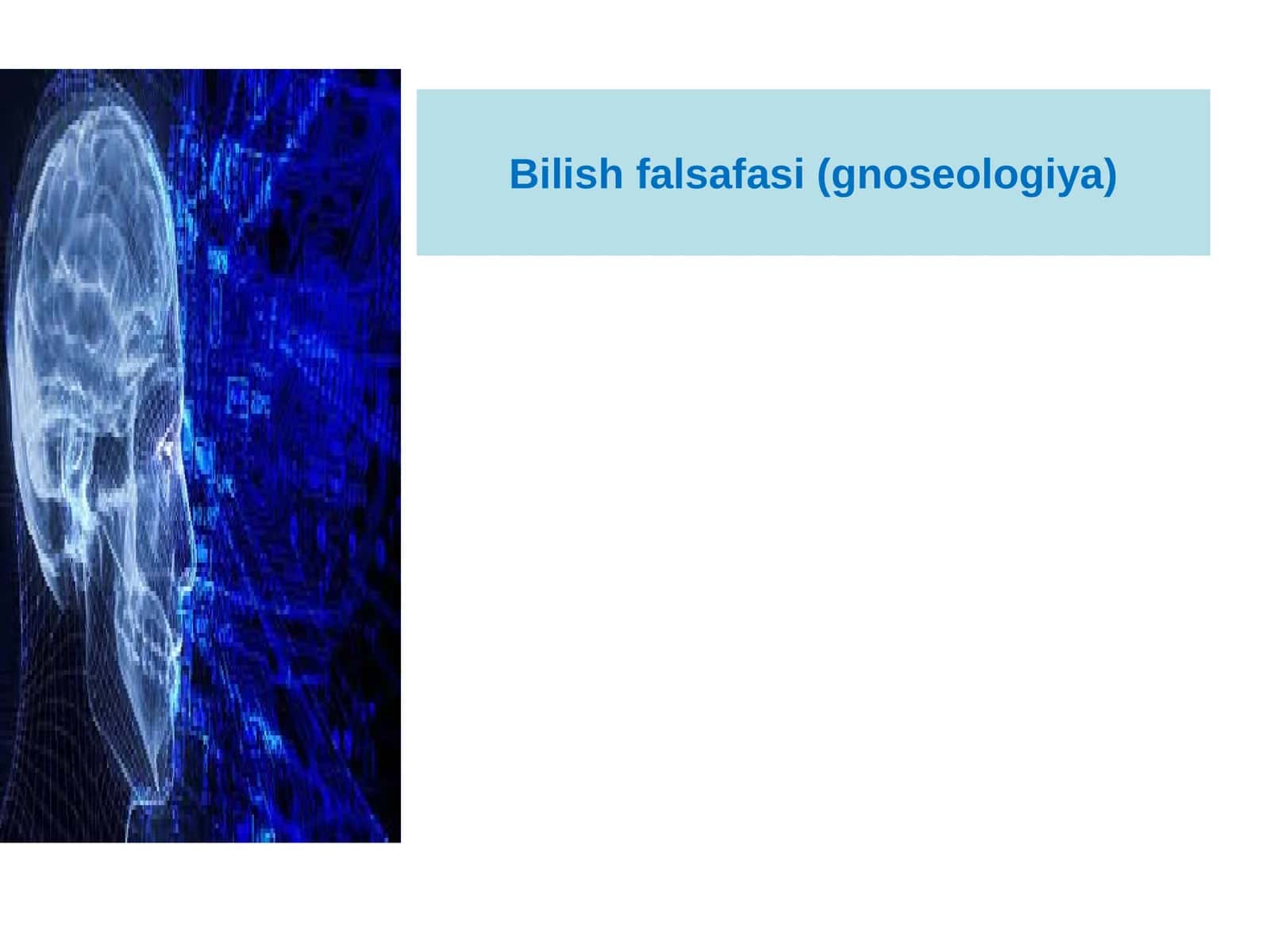 Bilish falsafasi (gnoseologiya)