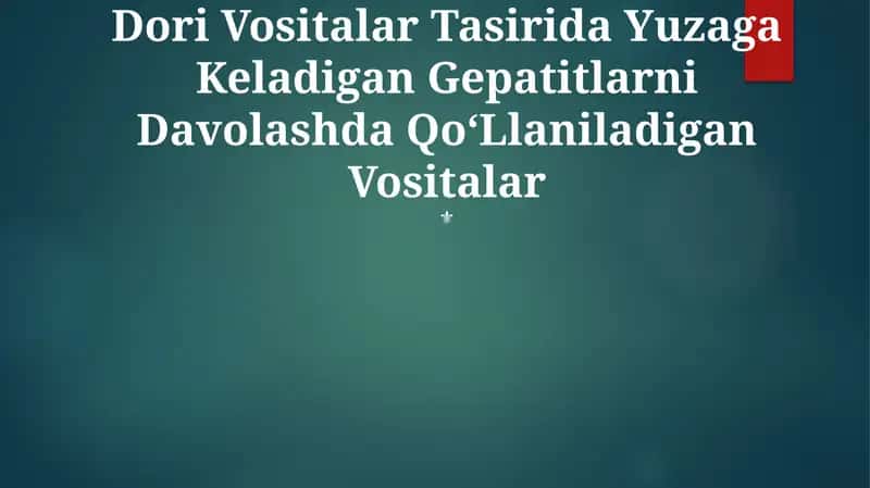 Gepatitlarni Davolash