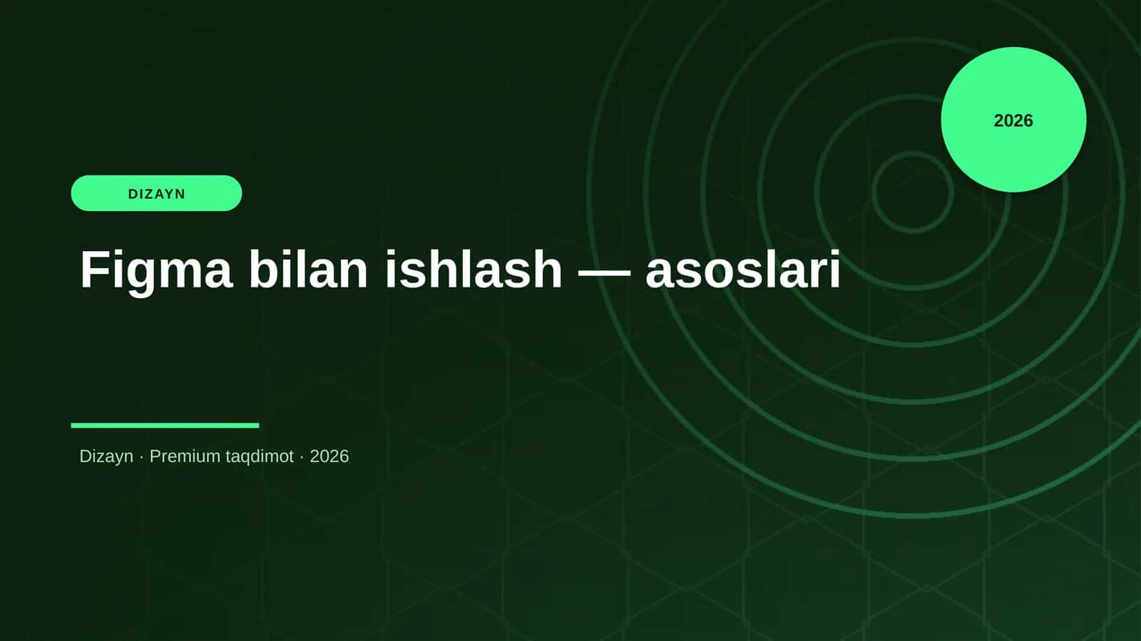 Figma bilan ishlash — asoslari