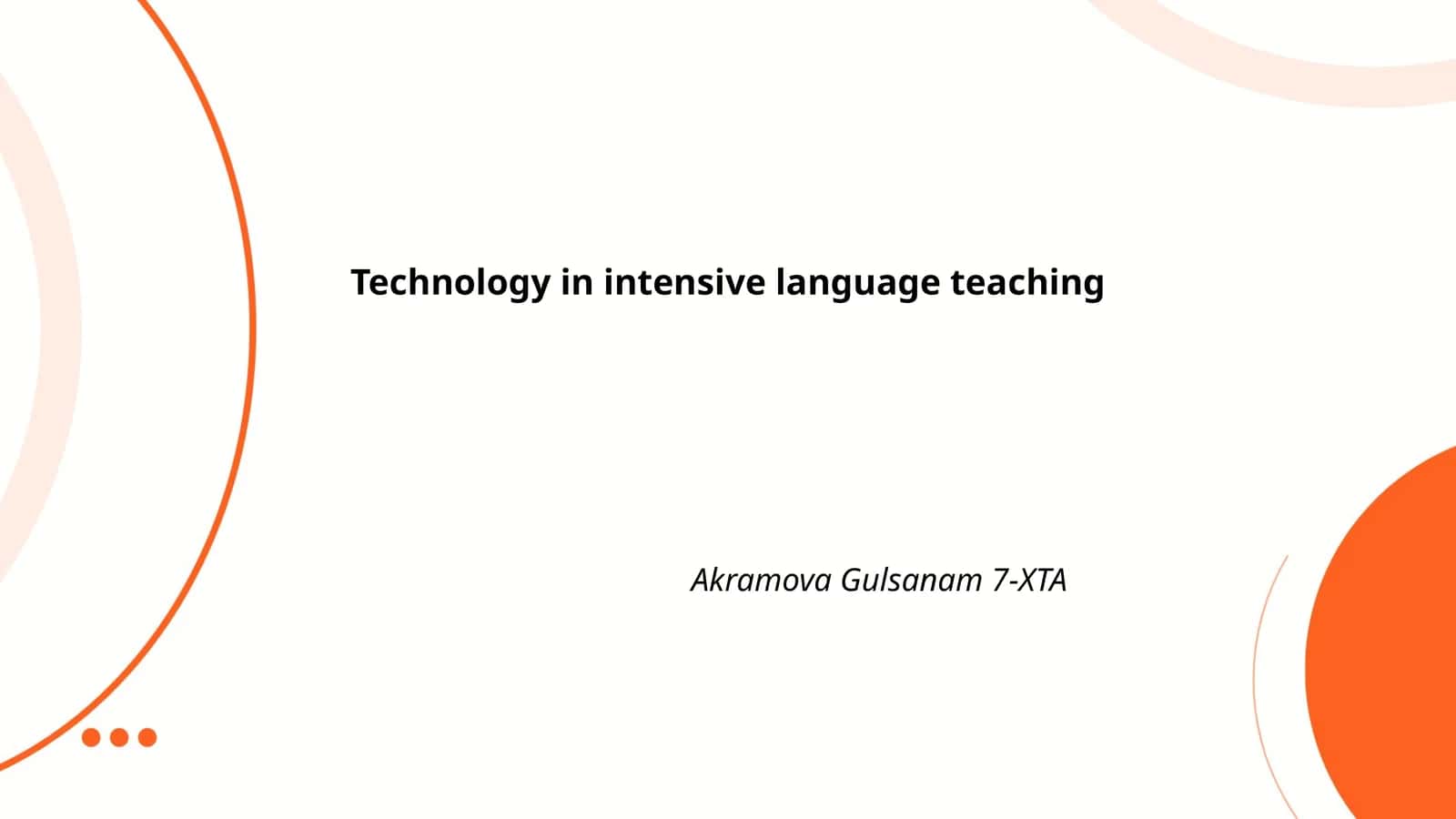 Technology in Intensive Language Teaching