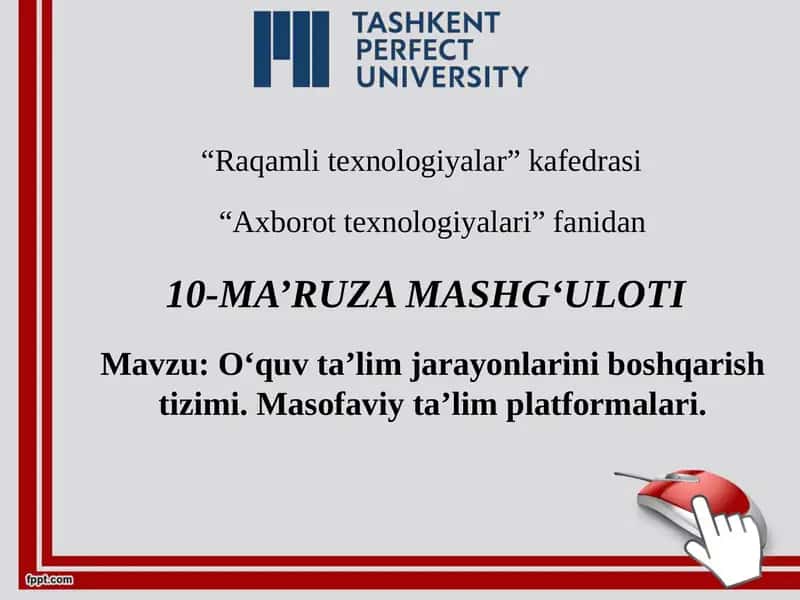 O‘quv ta’lim jarayonlarini boshqarish tizimi