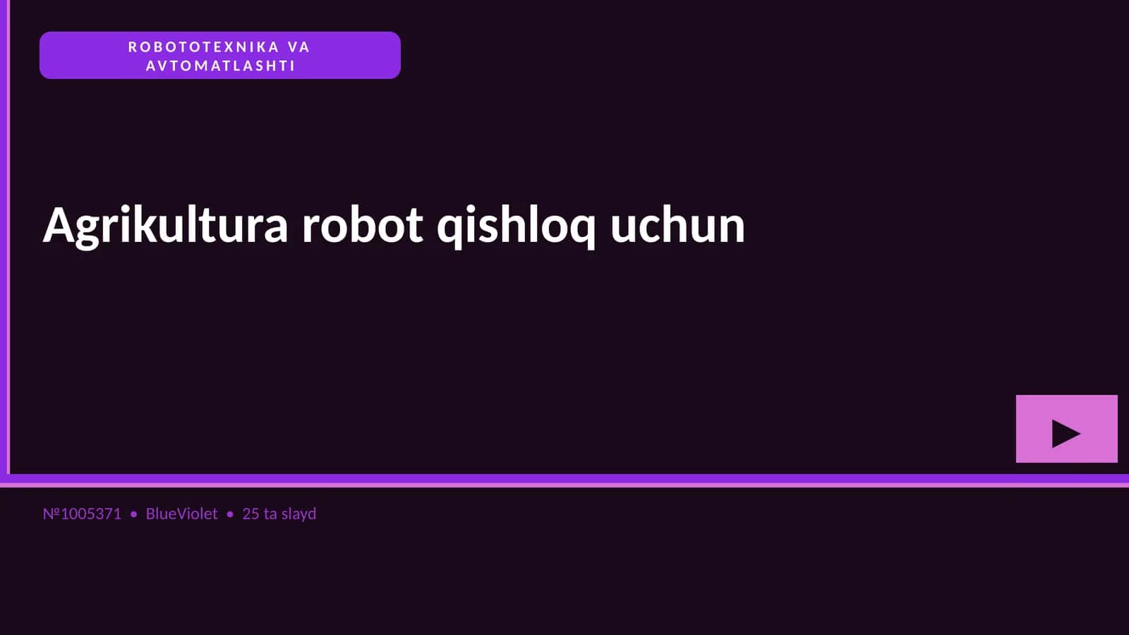 Agrikultura robot qishloq uchun