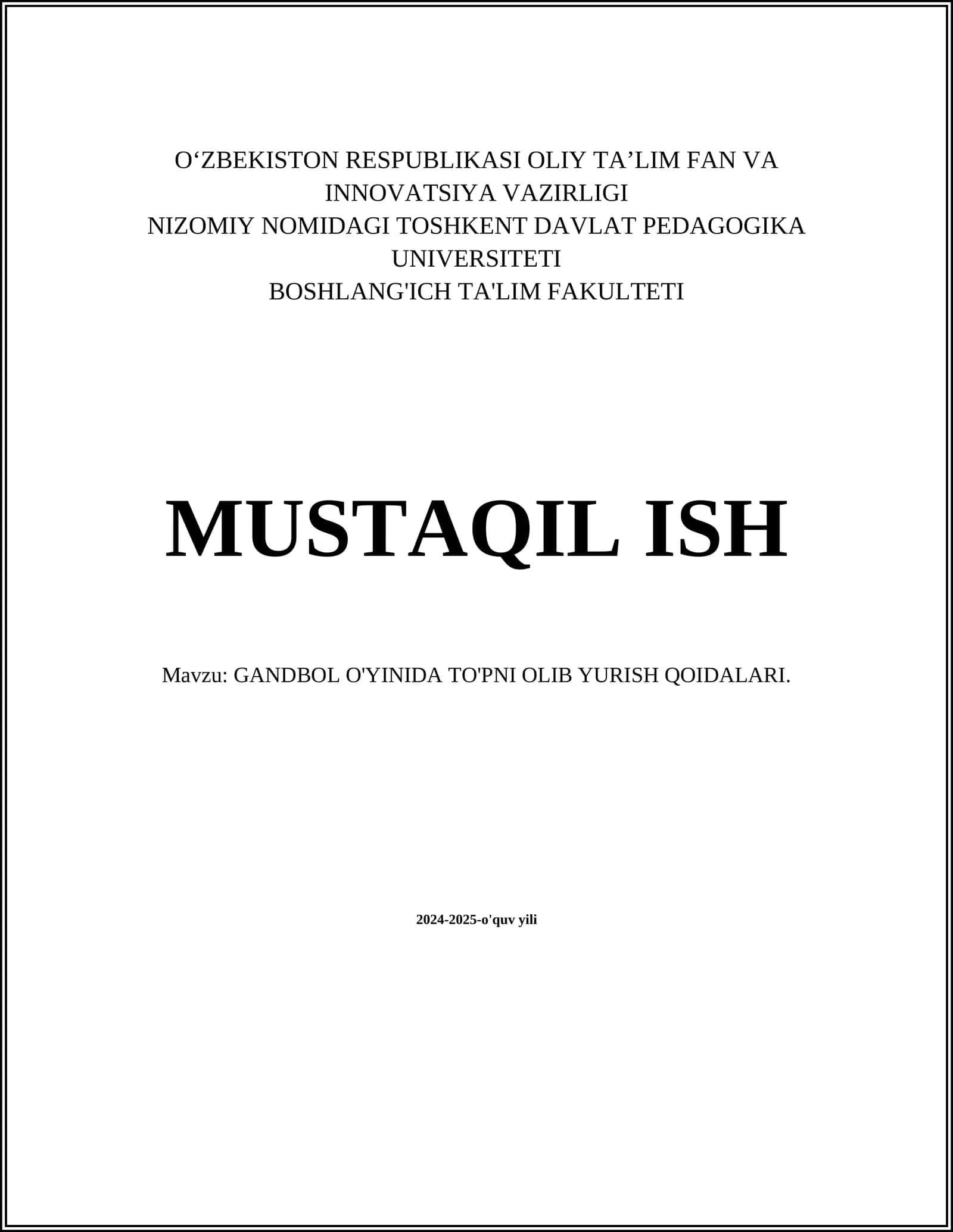GANDBOL O'YINIDA TO'PNI OLIB YURISH QOIDALARI