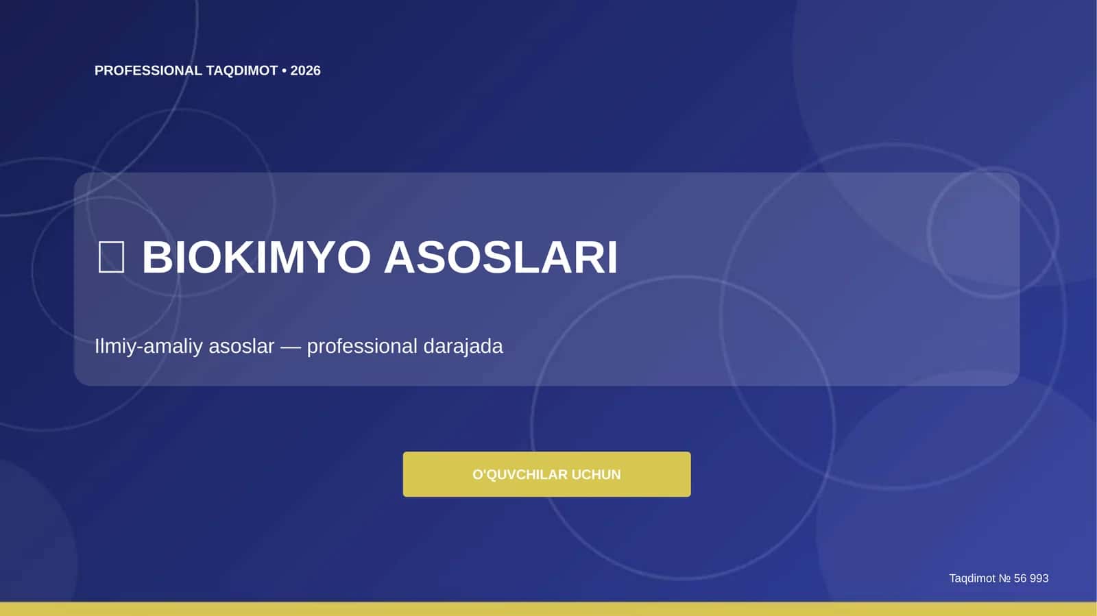 BIOKIMYO ASOSLARI
