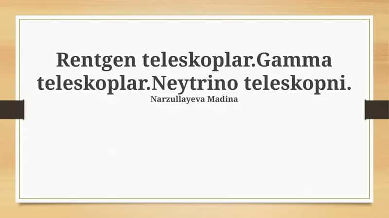Neytrino Teleskoplari