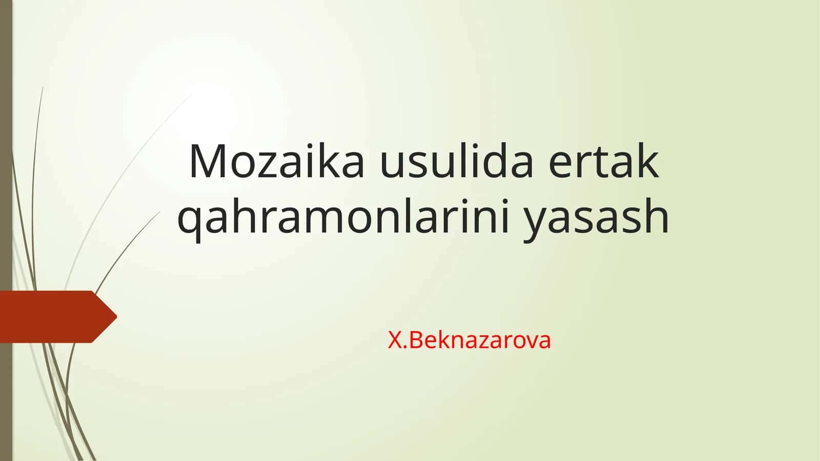 Mozaika usulida ertak qahramonlarini yasash