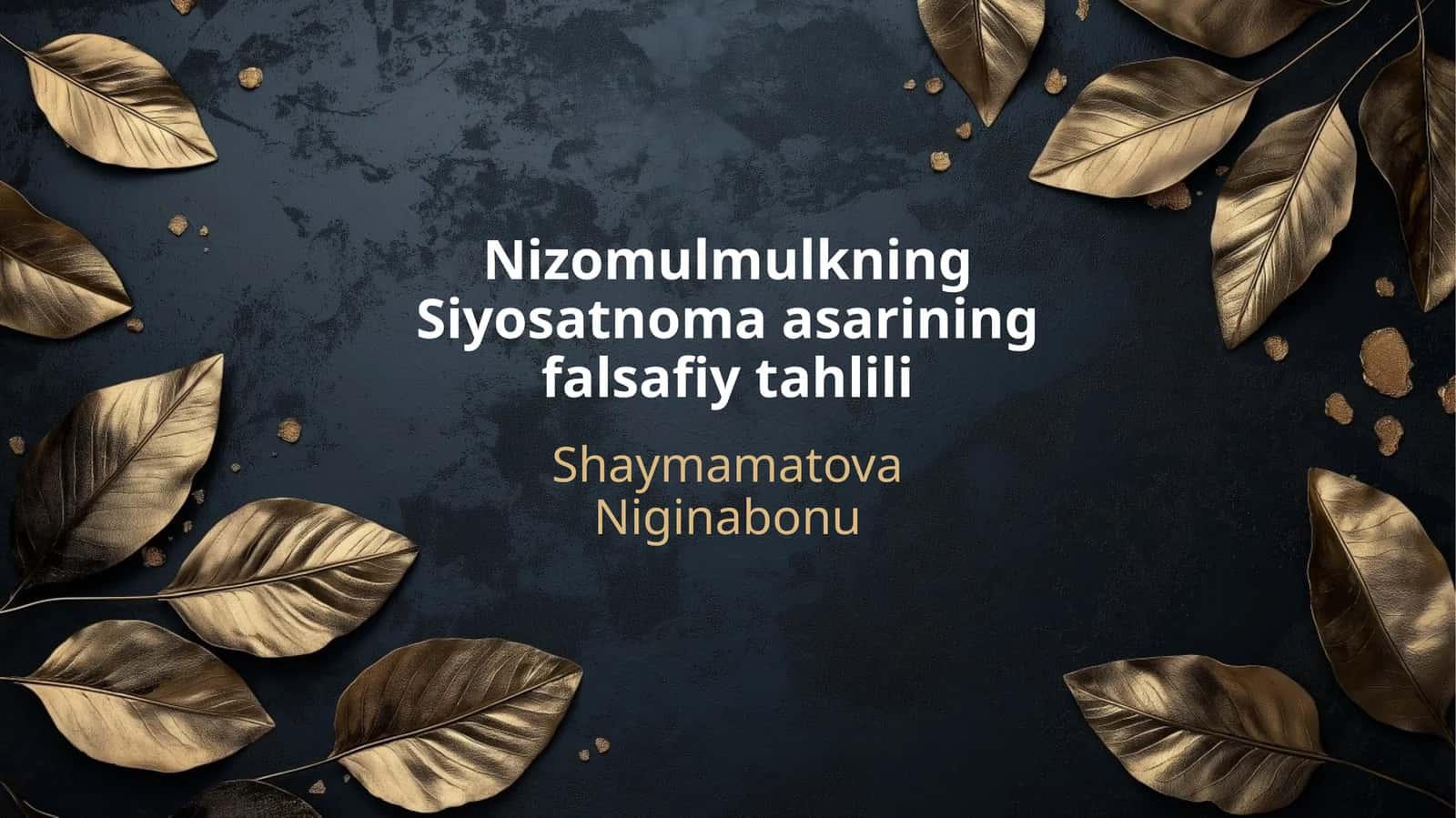 Nizomulmulkning Siyosatnoma asarining falsafiy tahlili