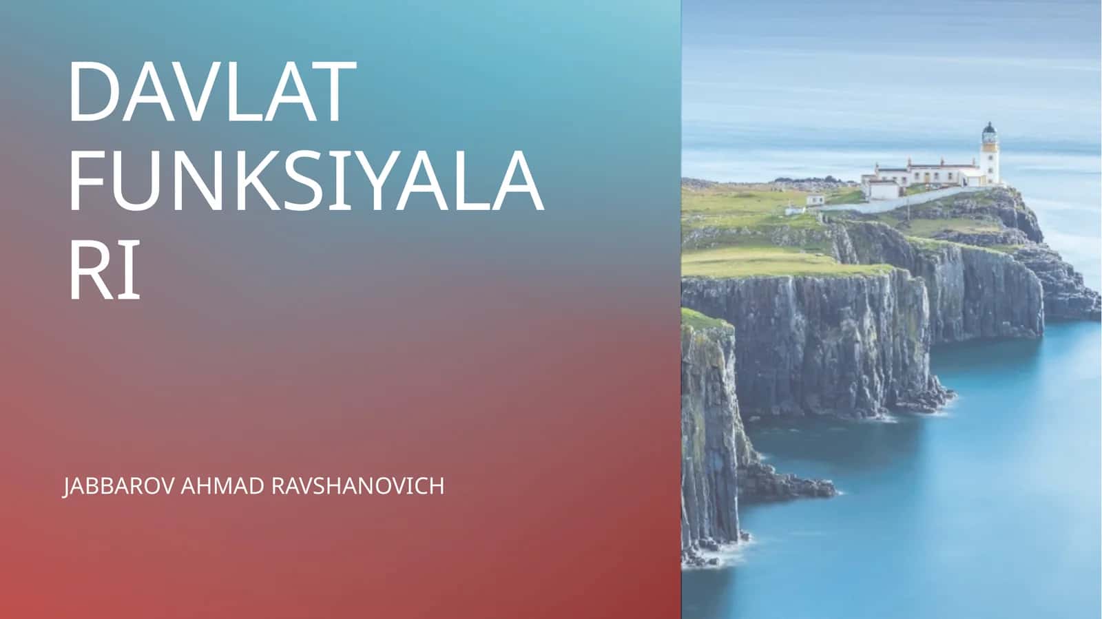 DAVLAT FUNKSIYALARI