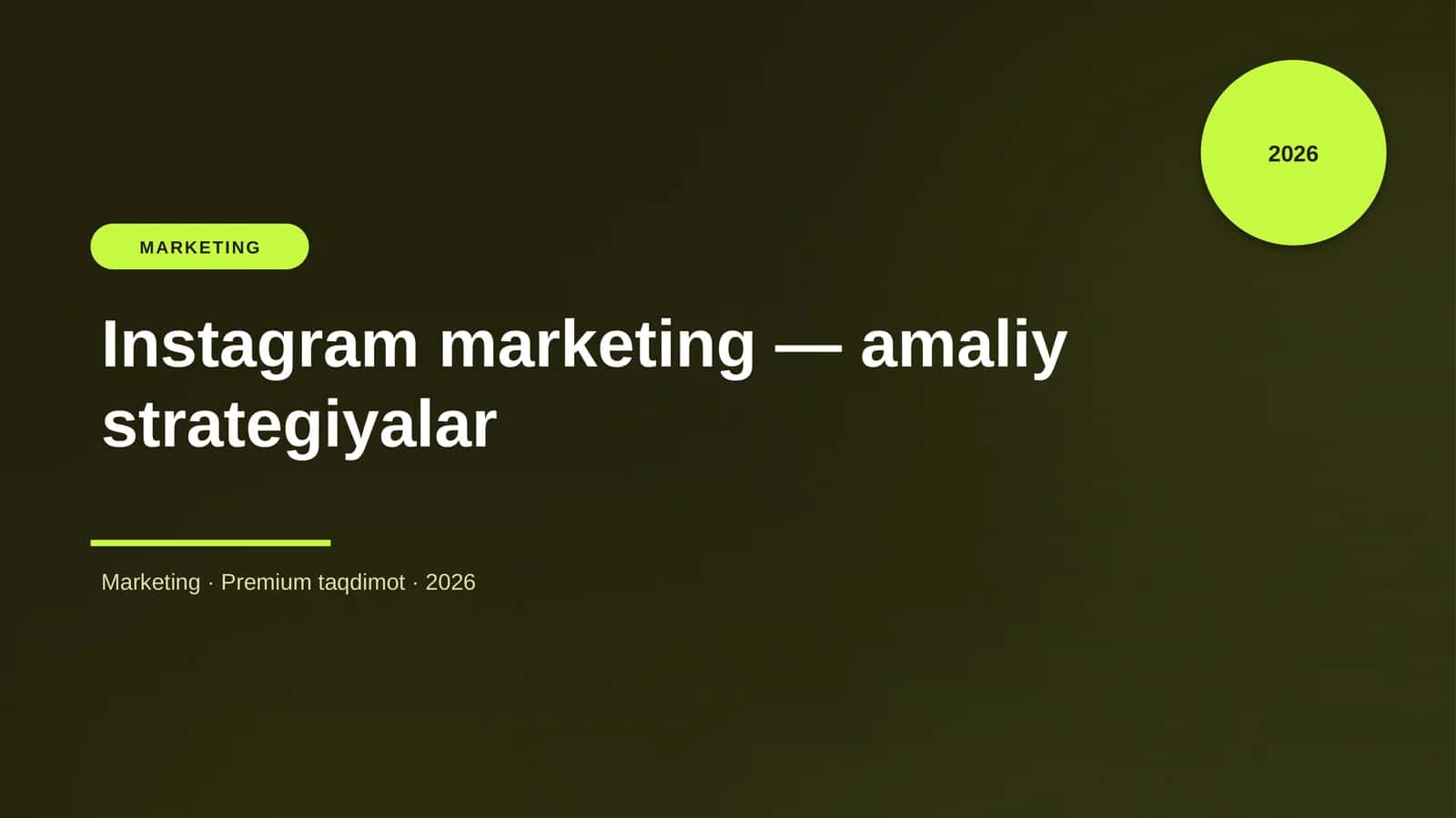 Instagram marketing — amaliy strategiyalar
