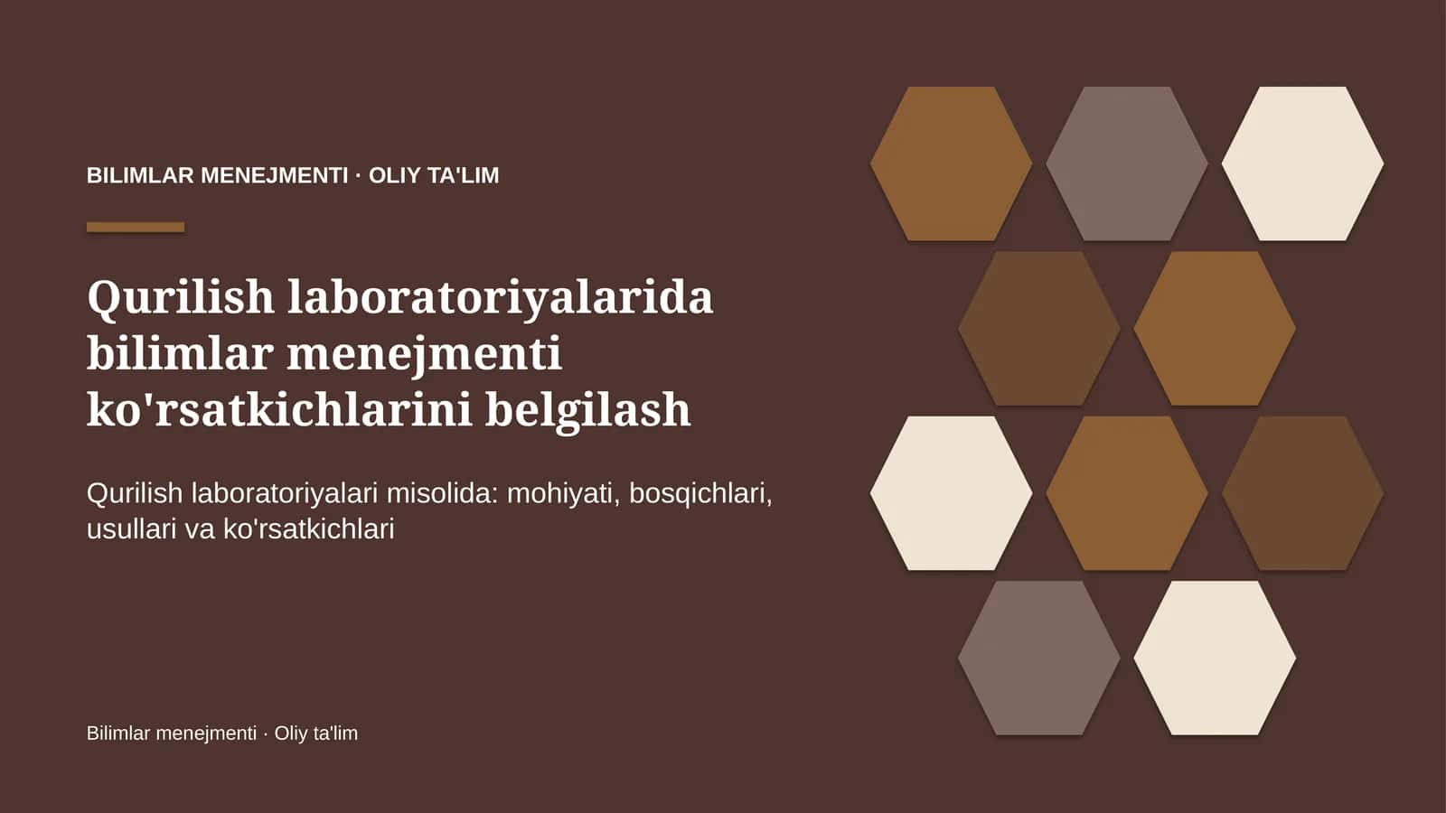 qurilish laboratoriyalarida bilimlar menejmenti ko'rsatkichlarini belgilash 8473